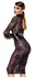 Noir Handmade Kink Royal Lace Midi haljina XL, crna sa podesivim strukom