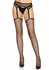 Leg Avenue 9007 Net Pantyhose with Garter Belt Black One Size