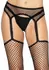 Leg Avenue 9007 Net Pantyhose with Garter Belt Black One Size