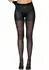 Leg Avenue 1011 Sheer Open Back High-Waisted Pantyhose Black