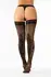 Christine Stay-Up Stockings Victorious Black 15 Den Floral Silicone Grip