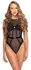 Cottelli LINGERIE Body Rhinestones Black L/XL, elegantni čipkani bodi