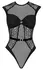 Cottelli LINGERIE Body Rhinestones Black L/XL, elegantni čipkani bodi