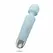 EasyToys Mini Wand vibrator u plavoj boji sa 18 modova vibracije, punjiv preko USB kabla, napravljen od nežnog silikona