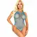 Leg Avenue Bodysuit Net Tank One Size Blue - Snap Closure, Stretch Material