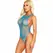 Leg Avenue Bodysuit Net Tank One Size Blue - Snap Closure, Stretch Material
