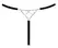 Cottelli Lingerie podesive crne trake sa cirkonima S do L
