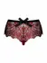 Redessia Elegant Lace Panties Red/Black - Stretch Fit, Decorative Bow L/XL