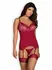 Rosalyne Red Corset Set - Adjustable Padded Model with Thong