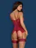 Rosalyne Red Corset Set - Adjustable Padded Model with Thong