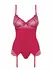 Rosalyne Red Corset Set - Adjustable Padded Model with Thong
