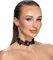 Cottelli ACCESSOIRES elegantni crni čipkani čoker sa biserima, podesiva veličina S do L
