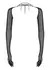 Obsessive Euphori Long Black Powernet Gloves S-L with Adjustable Ribbons