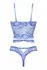 Romina Elegant Blue Lace Lingerie Set with Adjustable Straps XL