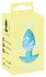 Cuties Vibrating Plug Blue - Compact Rechargeable Silicone Model 8 cm