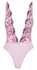 Kissable Body L/XL Cvetni Vez Roze Podesive Leđne Trake