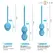 Intense Charli Kegel Ball Kit Ocean Blue - 3-Piece Pelvic Training Set
