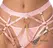 Bad Kitty Rose podesivi harness komplet sa elegantnim lancima roze S do L