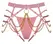 Bad Kitty Rose podesivi harness komplet sa elegantnim lancima roze S do L