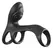Fantasy C-Ringz Ultimate Couples Cage Pro Black silikonski prsten sa duplom vibracijom