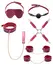 Bad Kitty Gems roze bondage set sa bisernim sjajem i zlatnim detaljima, 6 delova