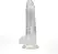RealRock LED vibrirajući dildo 18 cm providni