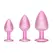 Ouch! Paris Collection Metal Plug Set Pink 3 Sizes Jewel Base