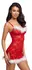 Cottelli LINGERIE X-Mas seksi spavaćica L/XL od crvene čipke sa podesivim bretelama