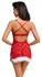 Cottelli LINGERIE X-Mas seksi spavaćica L/XL od crvene čipke sa podesivim bretelama