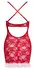 Cottelli Lingerie X-Mas spavaćica S/M, crvena čipka, podesive bretele