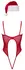 Cottelli Lingerie božićni set crveni bodi i kapica L/XL, praznični dizajn