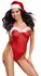 Cottelli LINGERIE X-Mas komplet S/M, praznični crveni bodi i plišana kapa