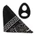 The Code set silikonski prsten i bandana crni u dvobojnom dizajnu