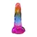 Doc Johnson Crystal Jellies Rainbow 24.1 cm intimni model sa vakuumskim postoljem