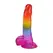 Doc Johnson Crystal Jellies Rainbow Model 21.6 cm Fleksibilan Dizajn