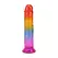 Doc Johnson Crystal Jellies Rainbow Model 7 sa savitljivom površinom dužine 17.8 cm