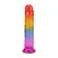 Doc Johnson Crystal Jellies Rainbow Model 7 sa savitljivom površinom dužine 17.8 cm