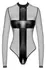 Noir Handmade Body Cross XL crni providni bodi sa wetlook detaljima