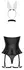Cottelli Costumes Bunny Body M crni elegantan set kostima sa dodacima