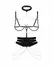 Obsessive Premisis Harness Black podesivi bodi sa srebrnim detaljima S/M/L