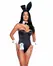 Playboy Classic Bunny luksuzni set kostima sa korzetom i dodacima crni L