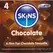 Skins Chocolate Premium Latex Condoms 4-Pack - Enhanced Aroma & Comfort