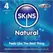 Skins Natural Premium kondomi od lateksa, pakovanje od 4 komada, ultra tanki sa mirisom vanile