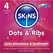 SKINS Dots & Ribs Premium Teksturirani Lateks Kondomi 4-Pak Vanila Miris