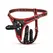 Fetish Collection trostruki pojas podesiv crno crveni 54 do 106cm