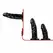 Fetish Collection trostruki pojas podesiv crno crveni 54 do 106cm