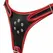 Fetish Collection trostruki pojas podesiv crno crveni 54 do 106cm