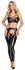Cottelli PARTY mat crne čaps pantalone i tanga gaćice set L, anatomski dizajn