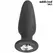 Addicted Toys silikonski plag L sa ukrasnim draguljem 12.6 cm crni