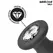 Addicted Toys Silicone Intimate Plug with Jewel Base Size M 10.4cm Black